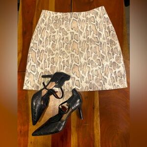 COPY - NWT ! Fate Snakeskin Print High Waisted Mini Skirt